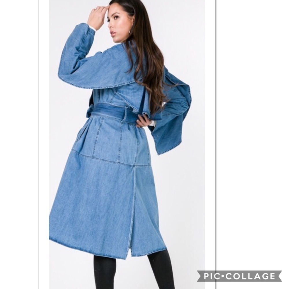 SALE!! HP!!! Denim Midi Coat - Picture 6 of 8